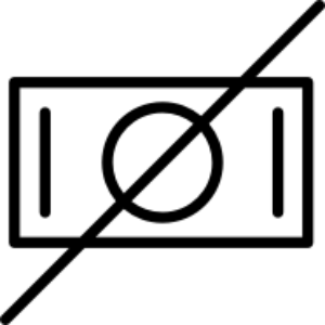 icon: lens crossed out