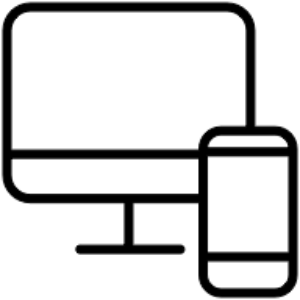 icon: computer monitor and mobile phone