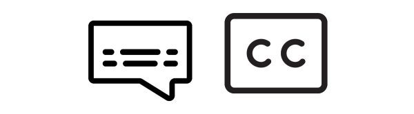 Subtitle and Closed Caption Icon Subtitle and Closed Caption Icon